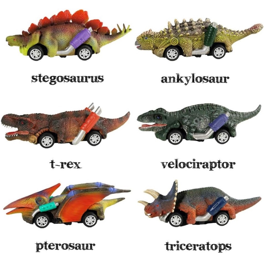 Dinosaur Toy Car Set - Multicolor